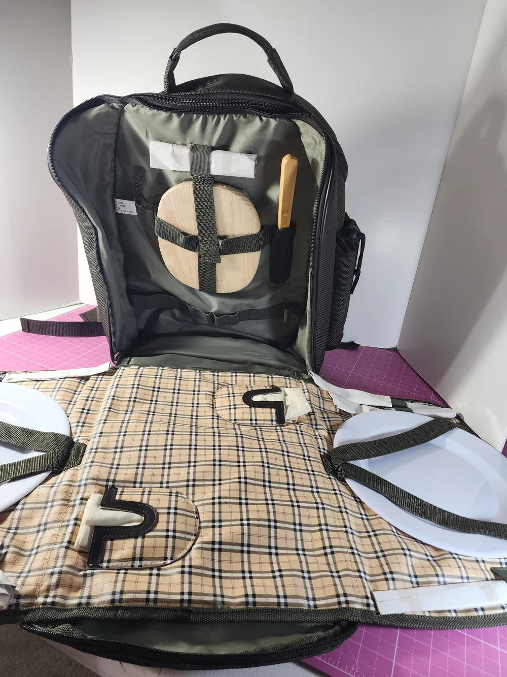 Restaurant Logoed Olive Green Picnic /Cooler Backpack